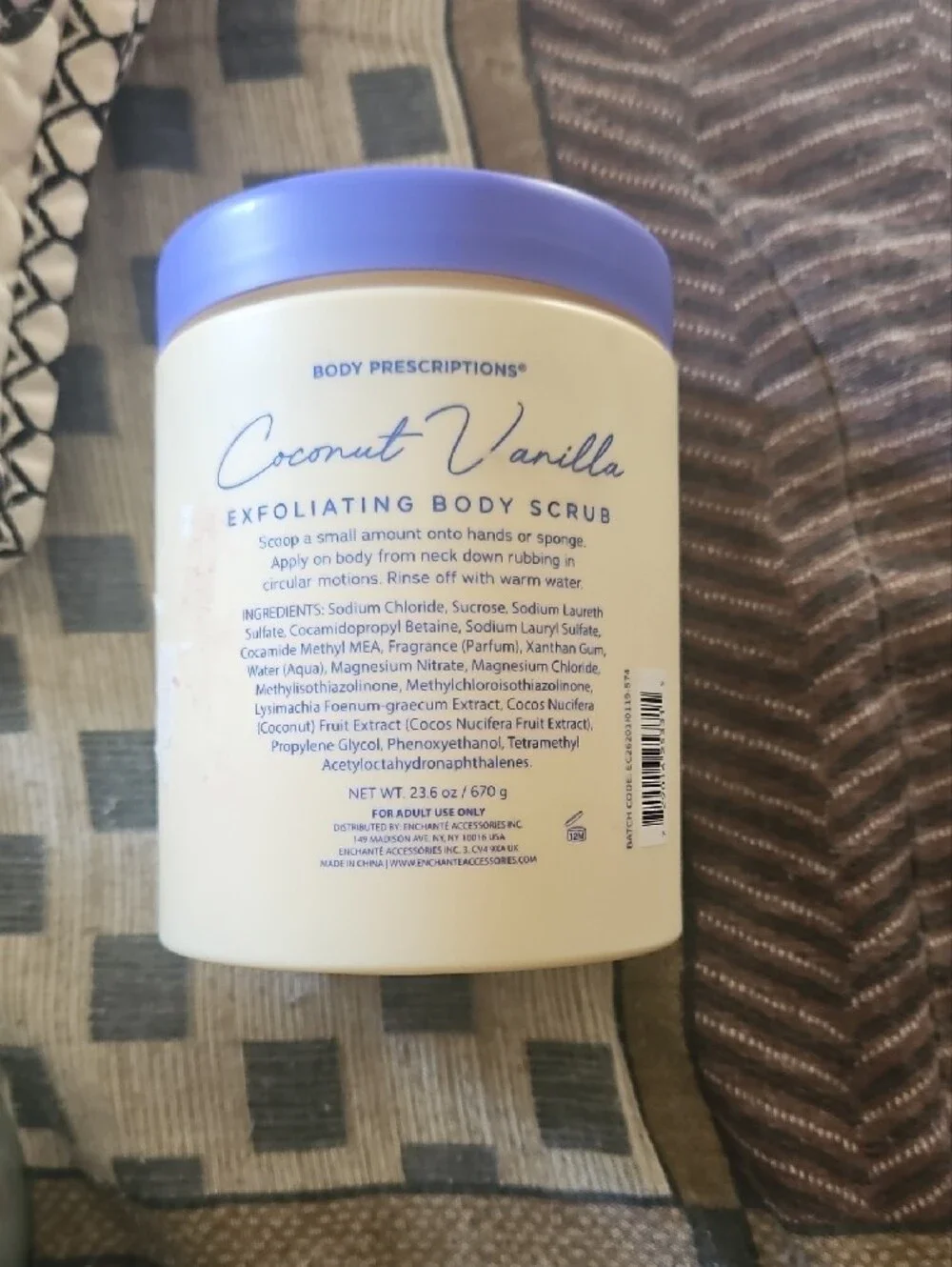 Body Prescriptions Coconut Vanilla Exfoliating Body Scrub — Cream